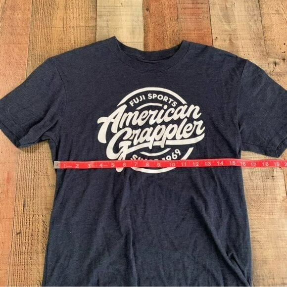 Fuji sports American grappler short sleeve graphic t-shirt in blue -S - Picture 2 of 7
